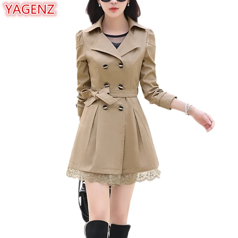 Женское длинное кружевное пальто повседневное облегающее большого размера с