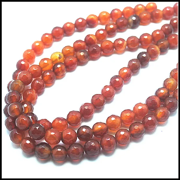 

114pcs / lot nature carnelian nature red agatee stone nature semi precious stone faceted round size 10mm