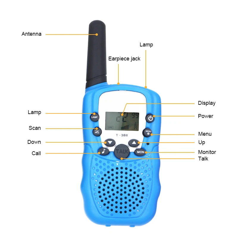 1 пара T-388 Walkie Talkie Игрушки для детей двухстороннее радио портативное