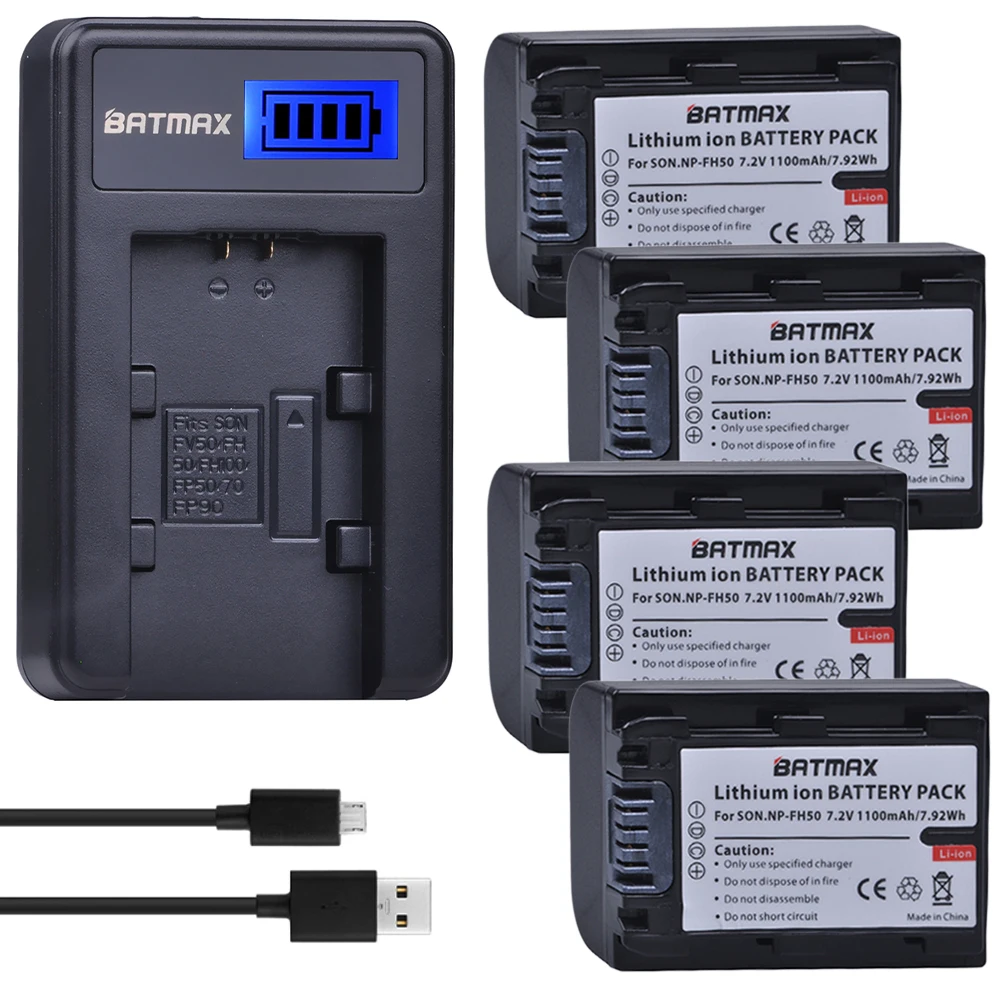 Зарядное устройство USB для Sony HX1 HX100 A230 A290 A330 A390 CX100E CX500E CX520E HC9E, 2 шт.