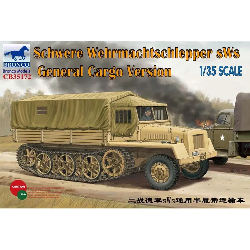 Комплект моделей для груза общего назначения BRONCO CB35172 1/35 schwas Wehrmachtschlepper sWs |