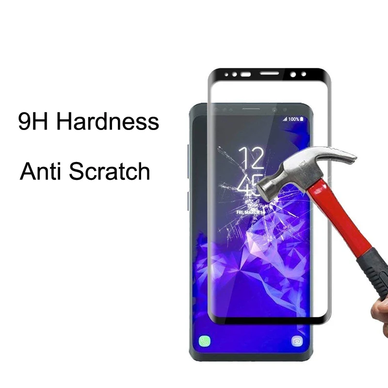 Защита экрана для Samsung Galaxy S9 S8 Plus Note 8 9 + 3D изогнутое полное защитное стекло пленка