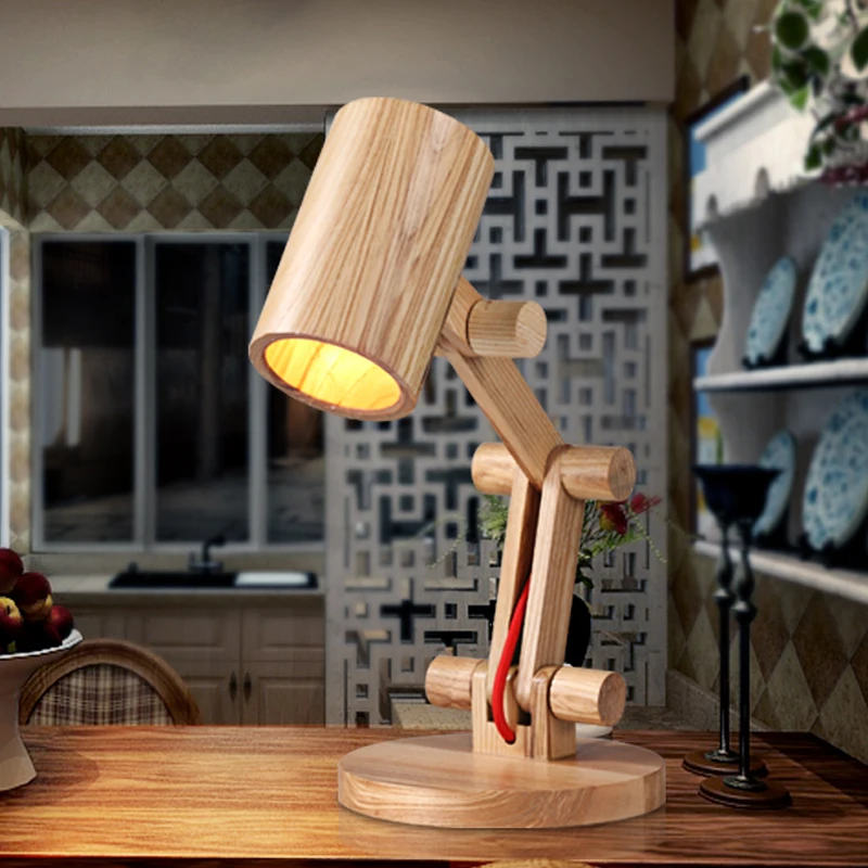 Скандинавский минималистичный Деревянный светильник для глаз