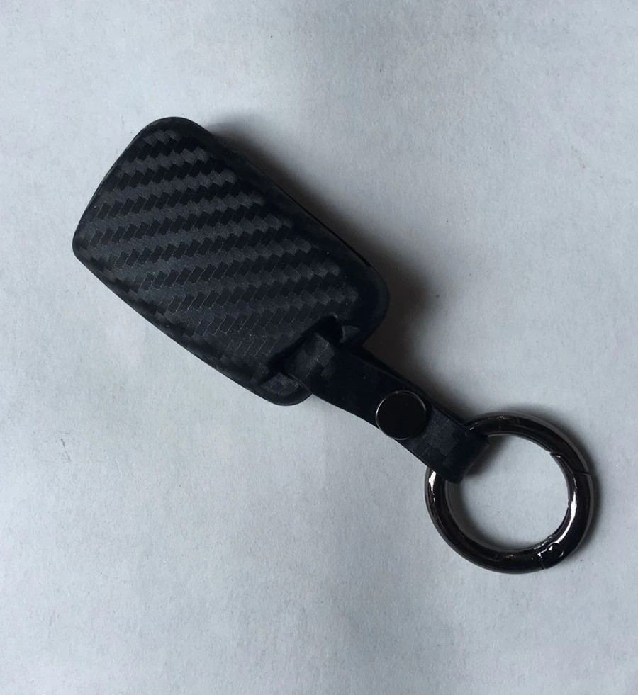 Car Carbon Fiber Key Case Cover Holder For VW Golf 7 MK7 Tiguan Touran T-ROC Skoda Octavia A7 Kodiaq RS Seat Leon Ibiza | Автомобили и
