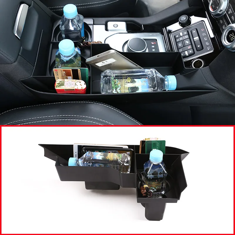 

1 Pcs For Land Rover Discovery 4 LR4 2010-16 Car Center Console Multifunction Storage Box Phone Tray Black Accessory LHD and RHD