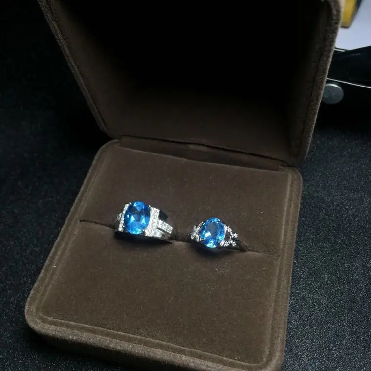 The Best gift For Your Lover Couple Rings Natural Topaz Lover's Ring 925 sterling silver for your Girl Friend or Boy | Украшения и