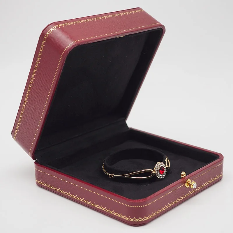 Diamond jewellery boxes and packaging leather paper Bangle case jewelry organizer gift box. | Украшения и аксессуары