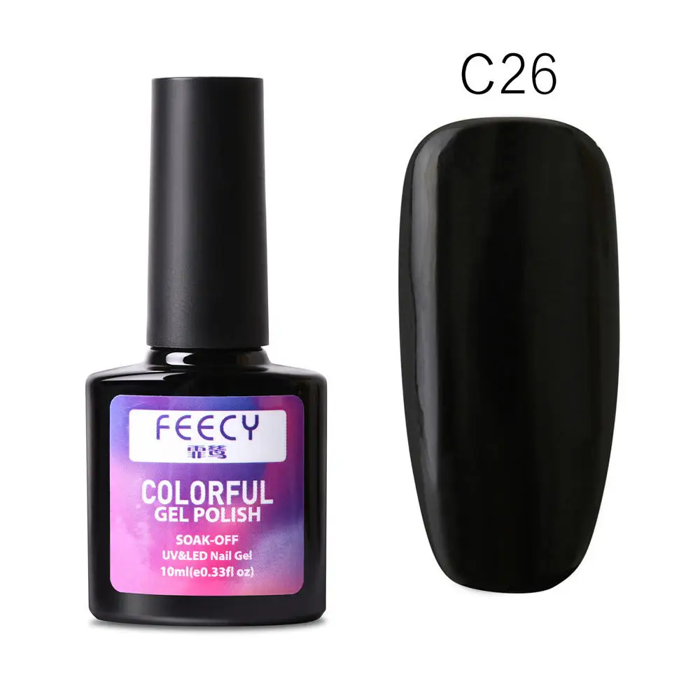 Feecy C26 Gel Nail Polish Soak Off UV LED Gel Varnish Wipe Top Coat Color Nail Gel Polish DIY Nail Art Lacquer Manicure Nail Art Tool - Цвет: Feecy C26