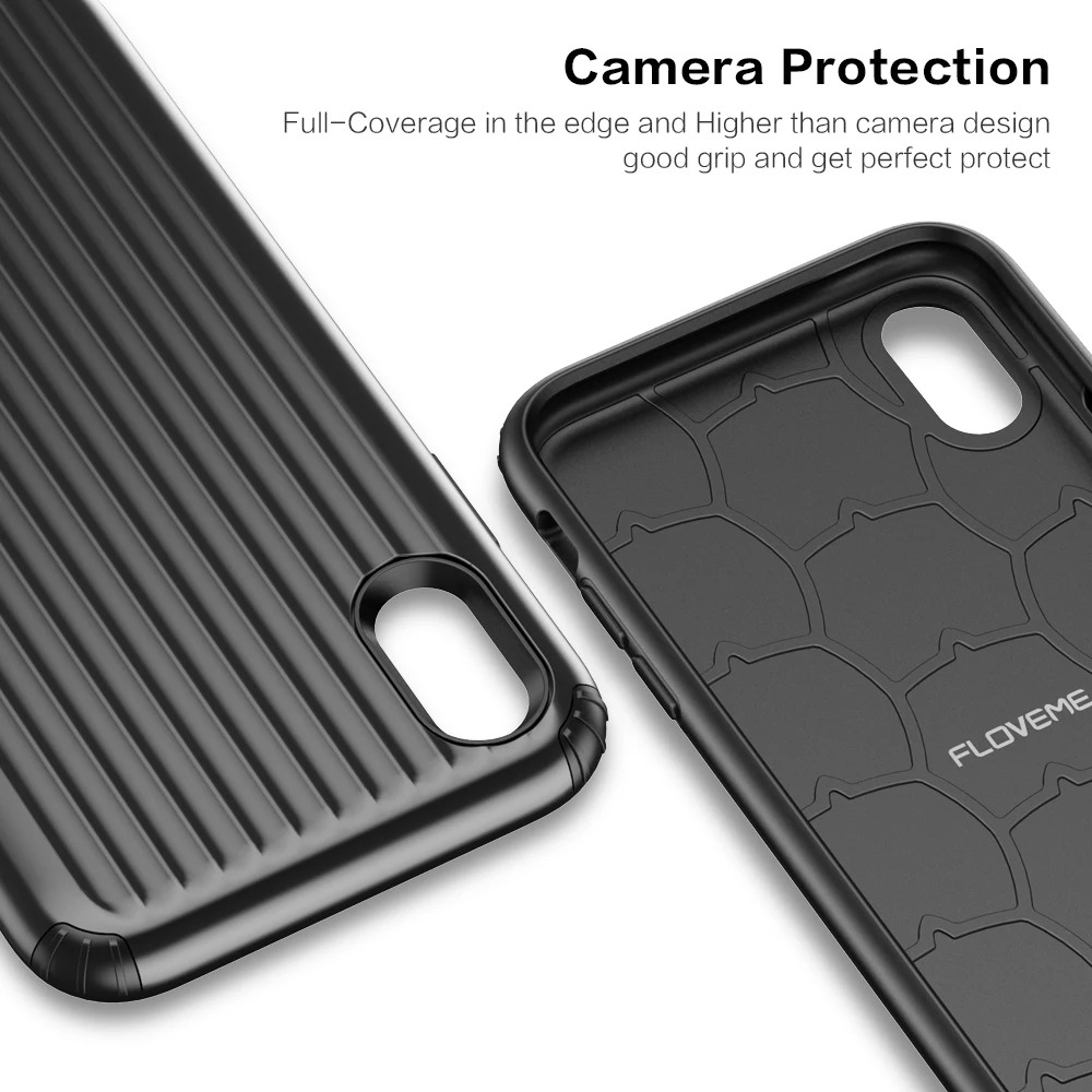 FLOVEME For iPhone XS MAX Case Plastic Hard Armor Suitcase Cover Travel Phone Bag X Coque Fundas |
