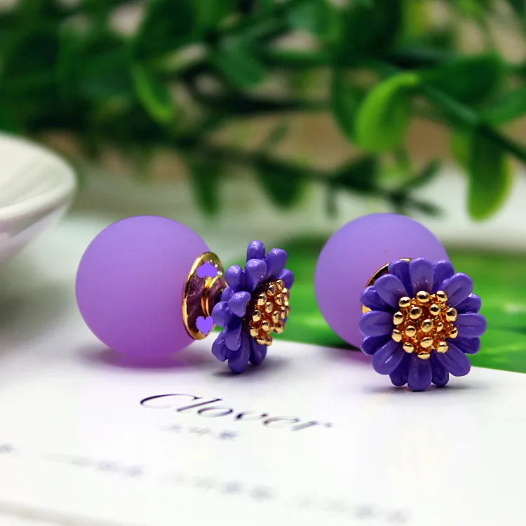 Новый дизайн 2019 модные брендовые ювелирные изделия Двухсторонние серьги для