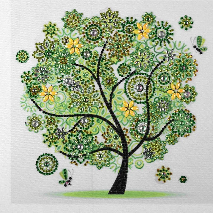 Canvas Size 30x30cm Алмазная вышивка 5D «сделай сам», четыре сезона, цветы, деревья, особая форма, алмазные картины, стразы, Кристалл, Новое поступление, домашний декор - Цвет: Canvas Size 30x30cm