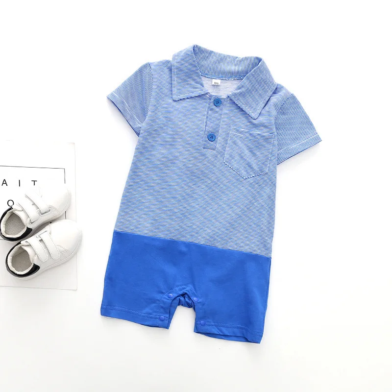 

2018 Newborn Summer clothes Toddler Infant Baby Boys Girl Casual Romper Jumpsuit Cotton Short Sleeve stripe sunsuit Outfits