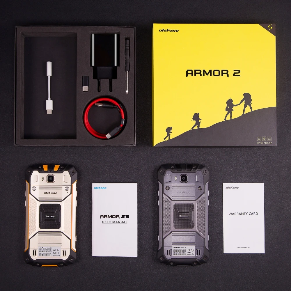 Ulefone Armor 2s Мобильный телефон Глобальная версия LTE 4G IP68 водонепроницаемый смартфон