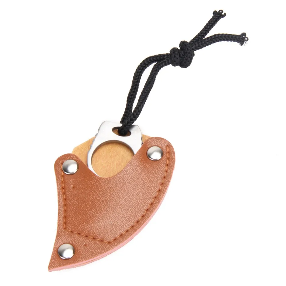 Мини MC Карманный Karambit с кожаным ножным резаком портативный нож Коготь Инструмент