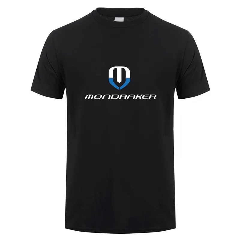 Black Mondraker велосипеды футболка Летняя хлопковая футболка с короткими рукавами Mondraker Мужская футболка футболки LH-076 - Цвет: Black