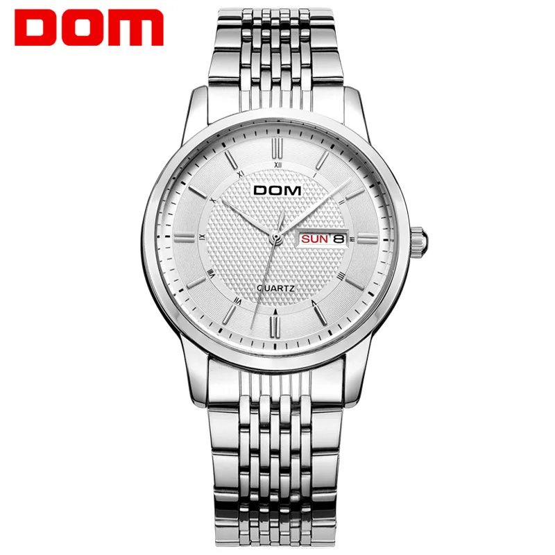 DOM (Dom) мужские часы для отдыха в деловом стиле серии с двойным календарем