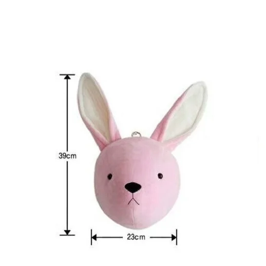 rabbit В скандинавском стиле слон кролик Единорог настенное крепление животные голова детская комната Детский сад Декор мягкие куклы плюшевые художественные настенные игрушки - Цвет: rabbit