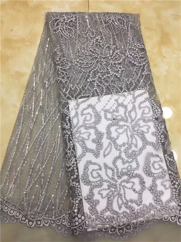French African Lace Fabric Guipure Sequined Beaded Cotton Cord Tulle Nigerian Tissu Mesh India For Wedding Dress wine red | Дом и сад
