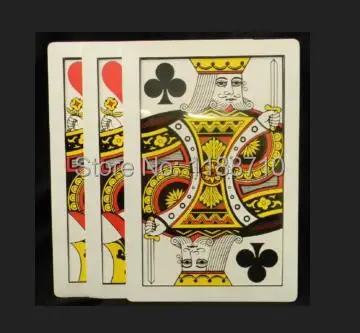 3 шт./лот Giant/Jumbo Monte Find the Queen Stage Magic / фокус трюк реквизит|3 pcs/lot|stage magicstage magic tricks |
