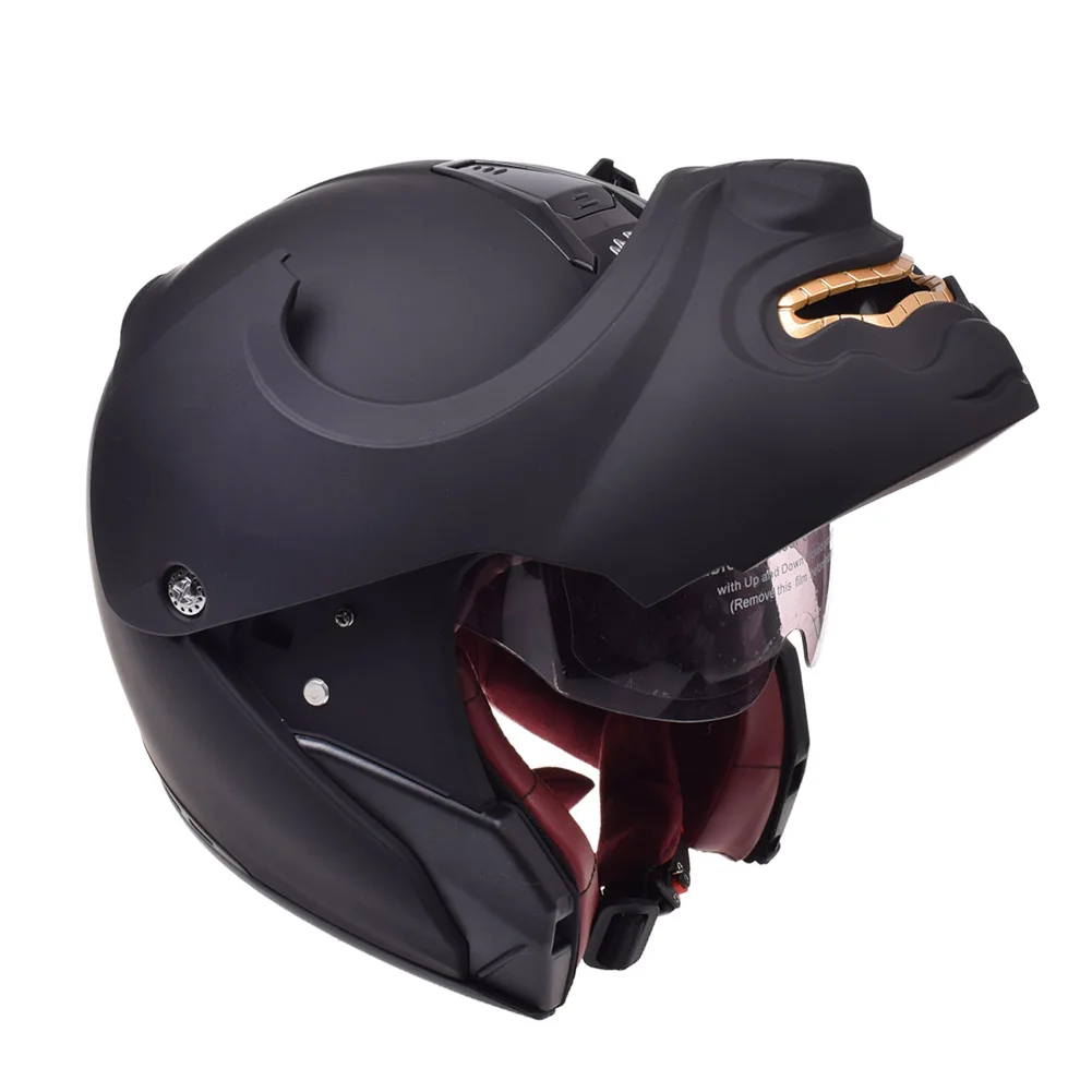 Череп полный лицо мотоциклетный шлем модульный откидной Мотоциклы Чоппер Ретро