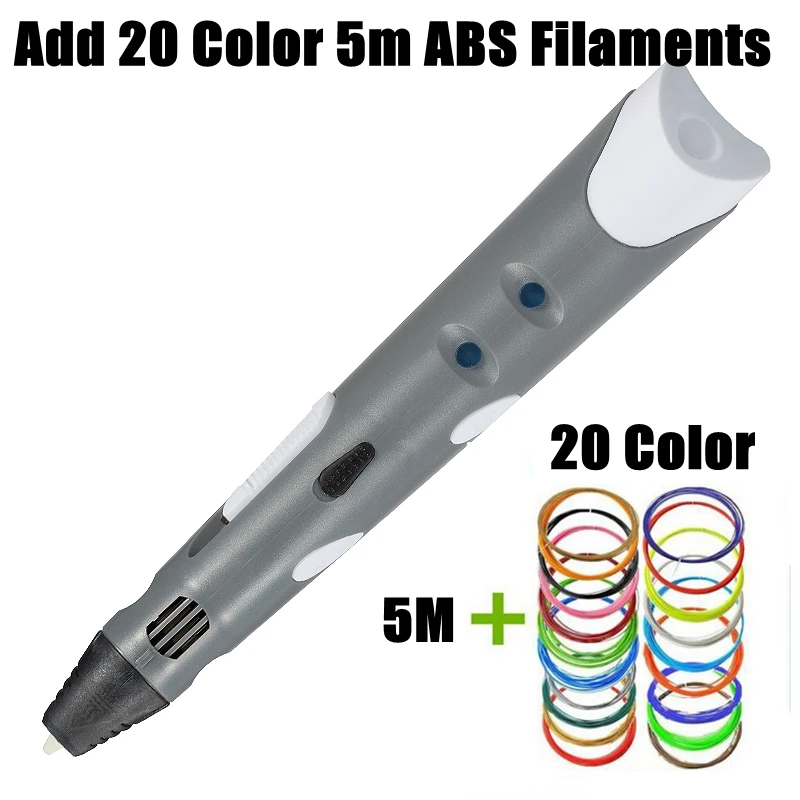 2016 Новый DIY 3D Pen Крафта Моделирование Стерео copic ABS/НОАК Накаливания caneta Ручки Art