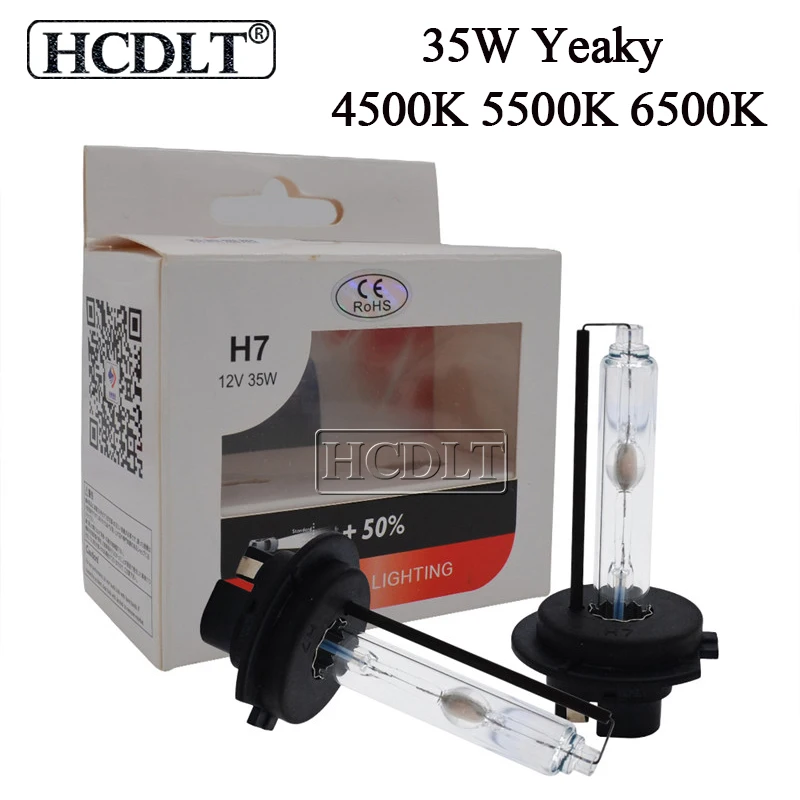 HCDLT Оригинал Yeaky H7 HID Автомобильная фара лампа быстрая яркая 35 Вт 4500 к 5500 6500 Xenon H1 H3