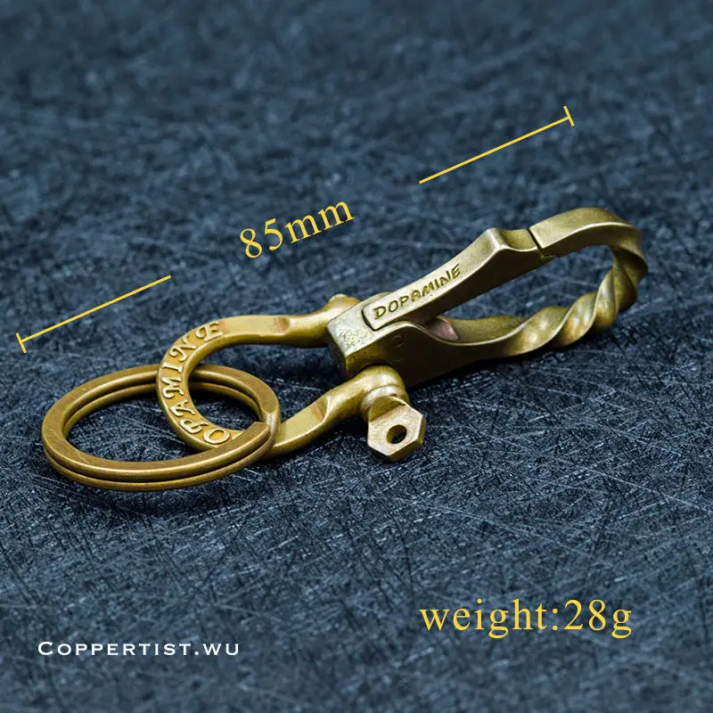 Coppertist. wu спиральный декоративный брелок античный ремесло брелки для ключей Lobster Calsp Поворотная коготь цепь автомобильный брелок латунный металлический брелок - Цвет: Type 1
