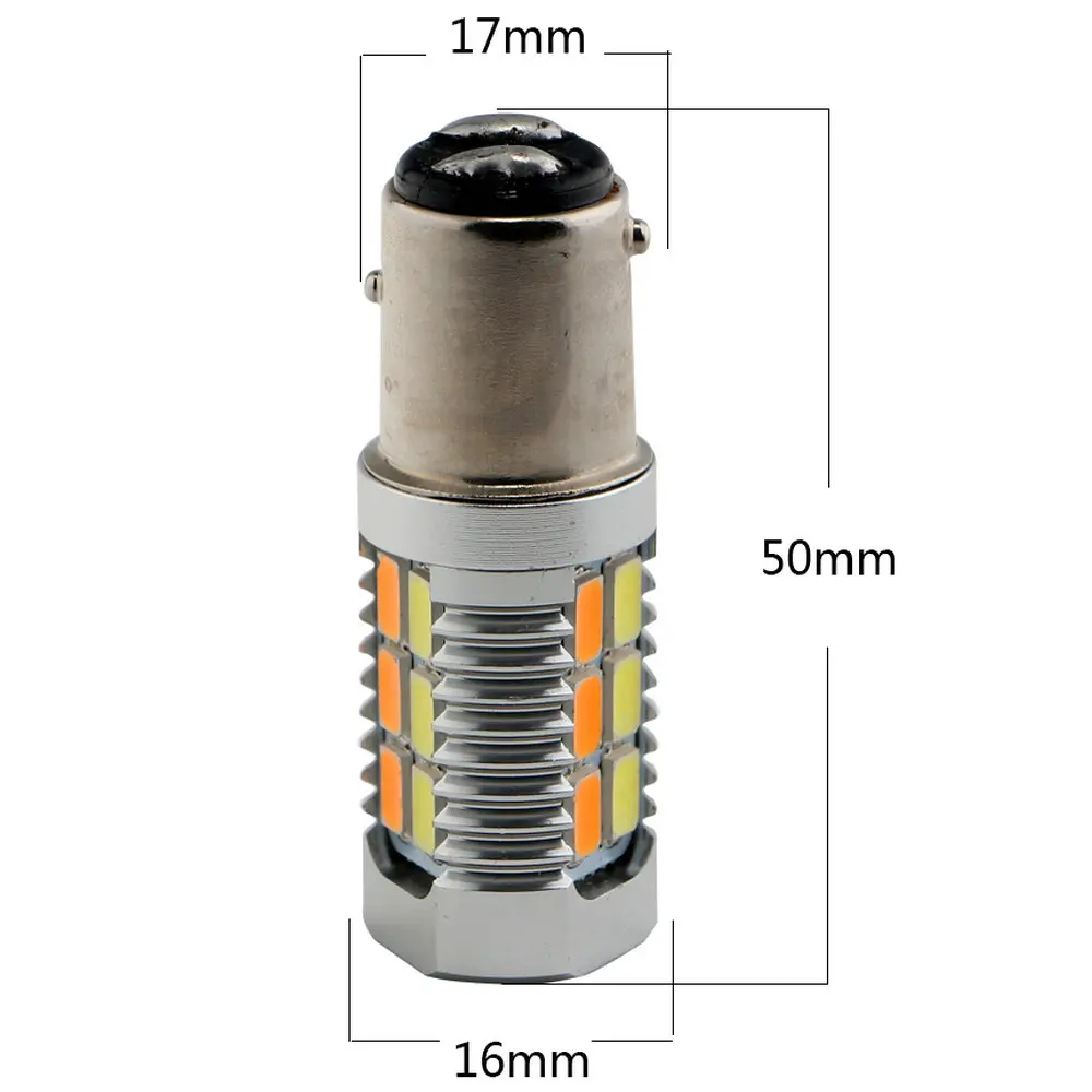 YM E-Bright 2 шт. 1157 5630 22 SMD Янтарный + белый светодиосветодиодный s СВЕТОДИОДНЫЕ