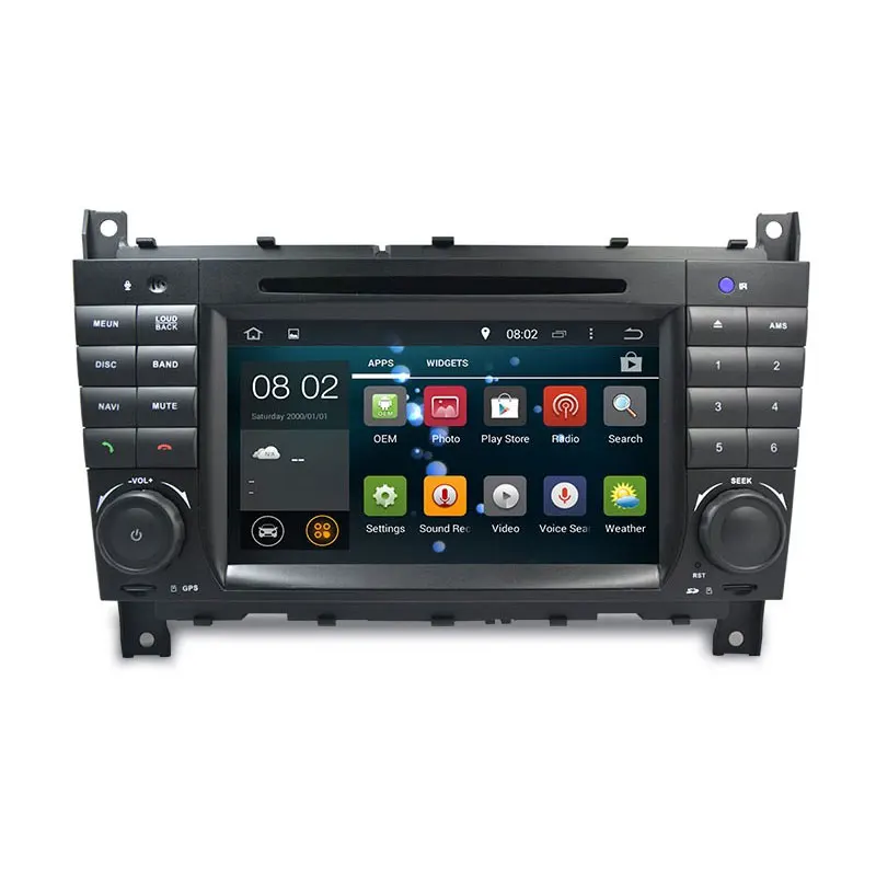 Автомобильный мультимедийный DVD плеер с емкостным экраном Android 9 0 GPS для Benz C Class W203