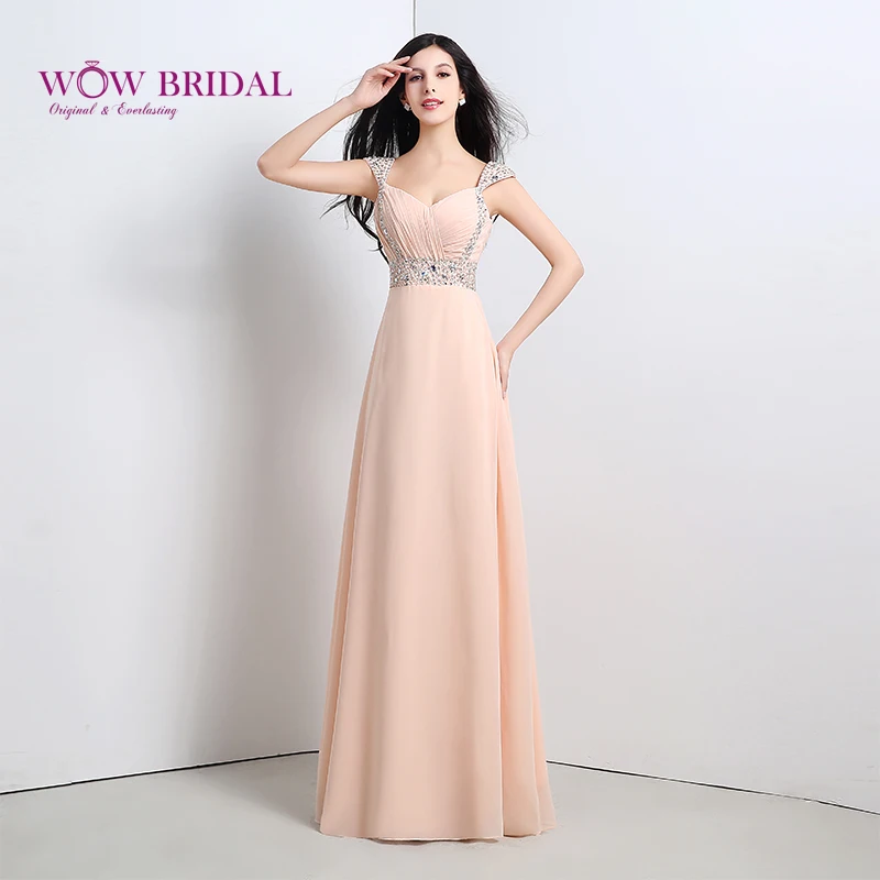 

Wowbridal 2021 Beaded Sleeveless Long Prom Dresses