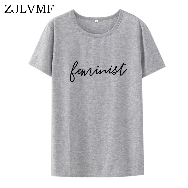 Zjlvmf Feminist Футболка женская хипстерская уличная одежда модная с круглым вырезом 2019