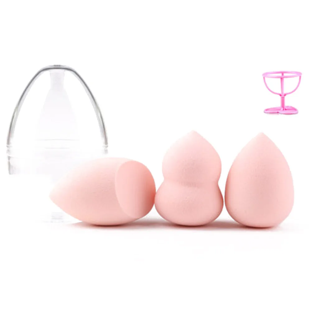 Pink Eggshell Набор спонжей для макияжа FRESHME из 3 предметов, спонж для смешивания, пудра, BB крем, косметический спонж, гладкий косметический инструмент, форма капли воды - Цвет: Pink Eggshell