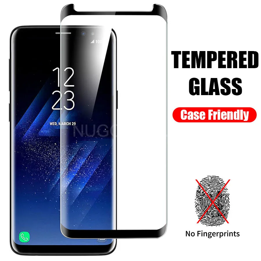 Накладка 3D изогнутая защитная пленка из закаленного стекла для Samsung Galaxy S8 S9 Plus Note 8
