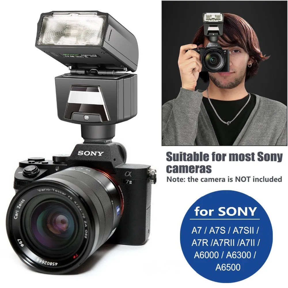 Neewer ttl GN40 HSS 1/8000 s ведомой вспышки Speedlite светодиодный видео для sony A7 A7S/A7SII A7R/A7RII A7II NEX6 RX1 RX1R RX10 A6300