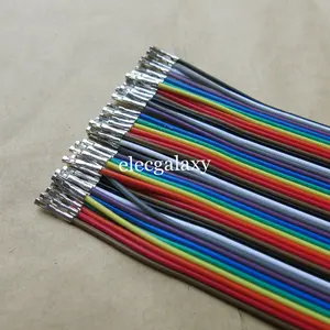 10lots x 40pcs/band 10cm Length Female-Female  DIY Dupont Jumper Cable Wire Pin Connector 2.54mm Ribbon Rainbow customized Kabel
