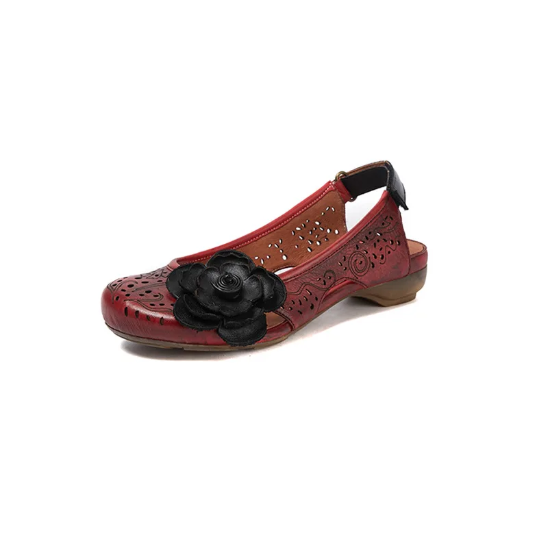 Женские босоножки с цветочным принтом женская летняя обувь из натуральной кожи