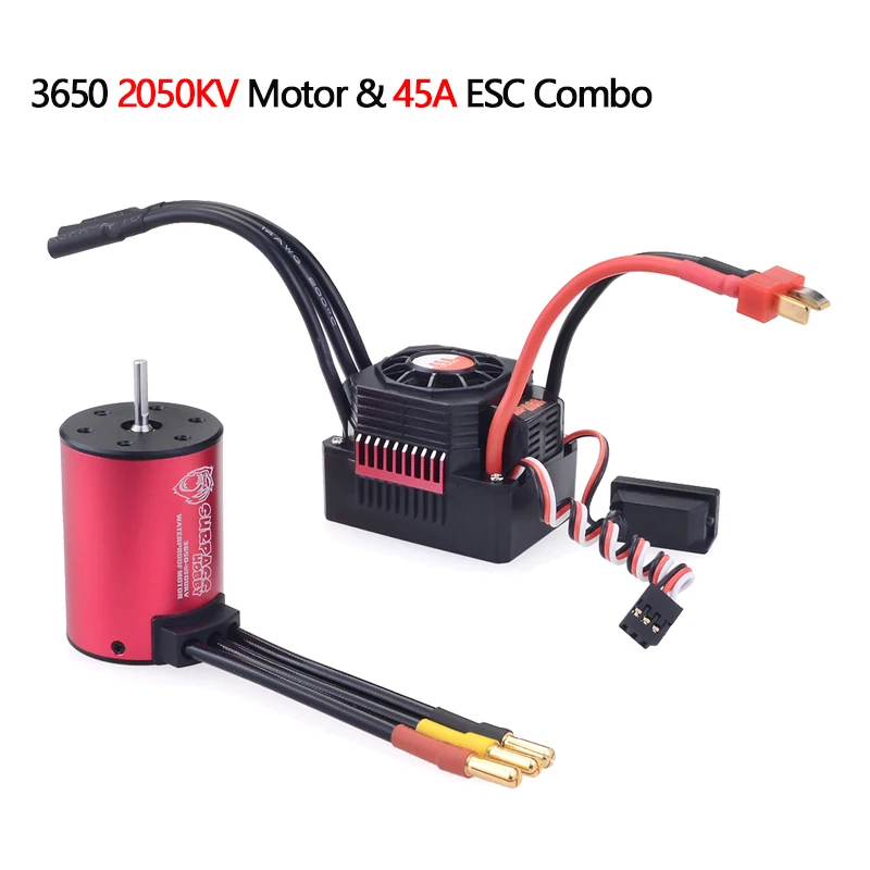 3650 2050KV 45A KK 3,175 мм вал 3650 водонепроницаемый комбо 2050KV 2300KV 3100KV бесщеточный двигатель w/45A ESC для RC 1/10 GTR монстр грузовик багги автомобиль - Цвет: 3650 2050KV 45A