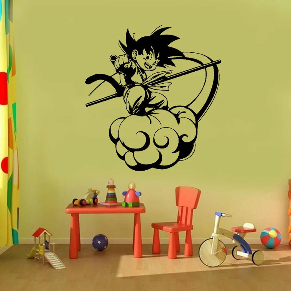 Мультфильм Dragon Ball Sun Wukong «сальто на облаке» виниловая наклейка на стену домашний декор для детей Гоку обои для комнаты Настенная Наклейка Фреска J33