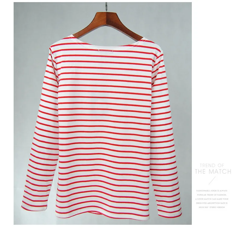 Модная весенняя Новинка Большие размеры женская футболка для губ в полоску