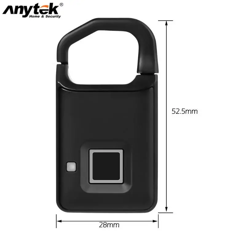 Anytek P4 отпечаток пальца Замок USB Перезаряжаемый умный без ключа Противоугонный чемодан с висячим замком дверной замок Противоугонная способность