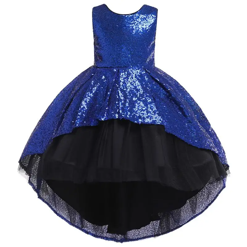 Navy blue Платье для девочки нарядное Рождественские платья для девочек; детское платье принцессы для девочек; вечернее платье для девочек на свадьбу; фантазийное Золотое Платье для девочек; бальное платье; детское зимнее платье - Цвет: Navy blue