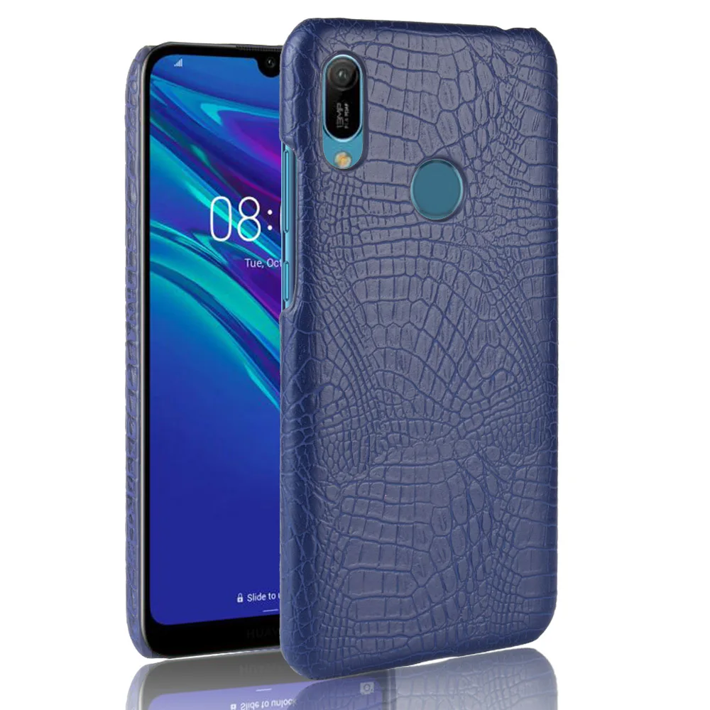 Крокодил змеиной кожи чехол для huawei Y6 Pro 2019 Y5 Y7 Prime Y9 2018 крышка жесткая задняя