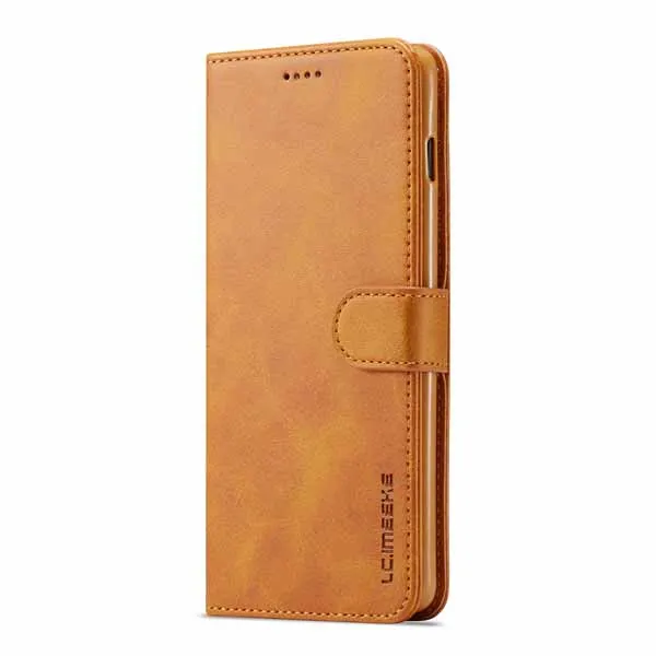 Yellow LOVECOM винтажный кожаный бумажник флип-чехлы для телефонов samsung Galaxy A10 A20 A40 A50 A60 M30 S10 Plus S10e S9 Note 8 9 задняя крышка - Цвет: Yellow