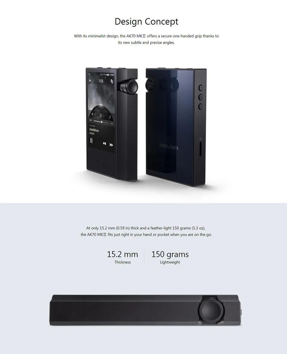 IRIVER Astell& Kern AK70 MKII 64 Гб HIFI плеер портативный высокое разрешение Двойной ЦАП музыкальный аудио MP3 плеер DAP высококачественный плеер