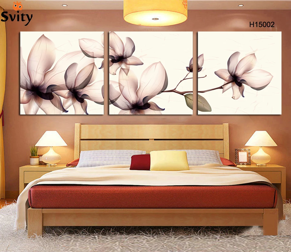 Бесплатная доставка лидер продаж 3 панели современная настенная краска для дома