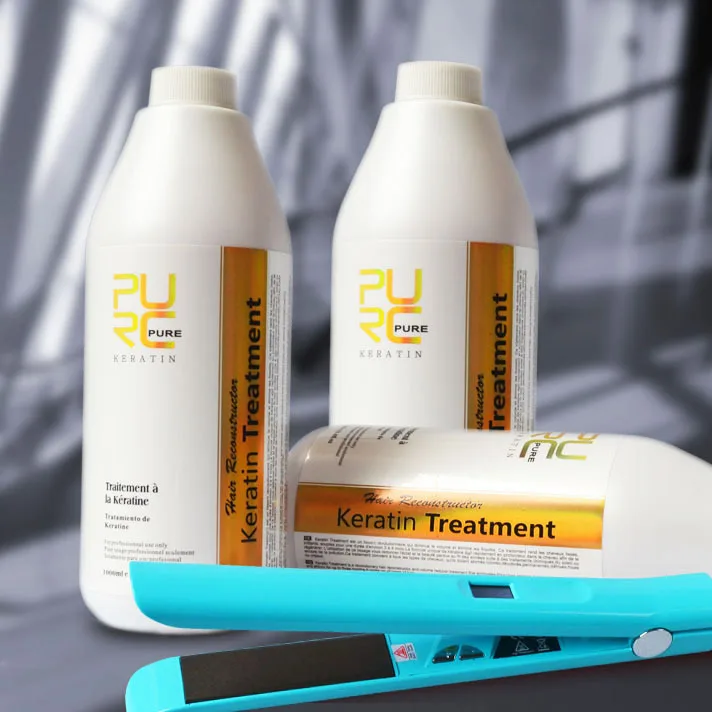 Кератиновое лечение волос для восстановления гладкое плоский утюжок