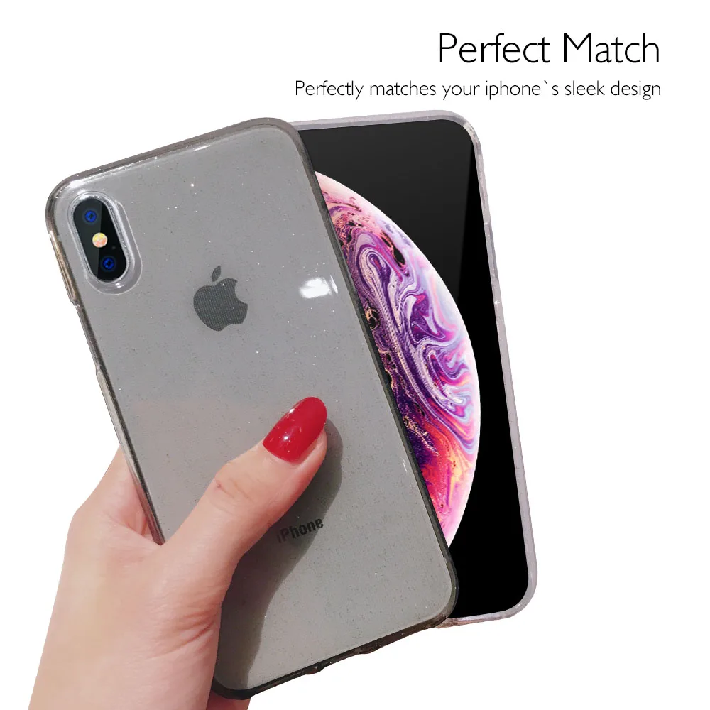 Ascromy для iPhone XS Max чехол Роскошный Ультратонкий с блестками телефона X XR 8 плюс 7 6 S