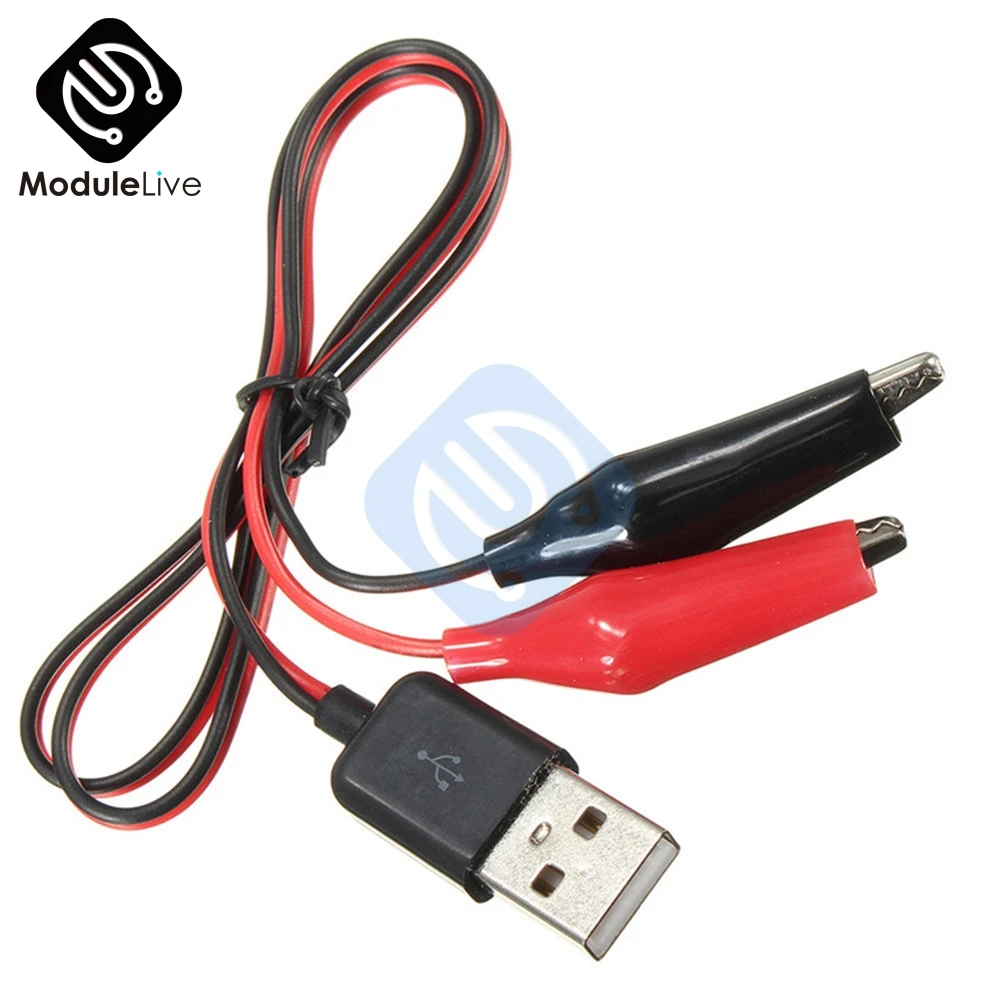 5 шт. крокодил тестовые зажимы зажим для USB разъем питания адаптер провода 60