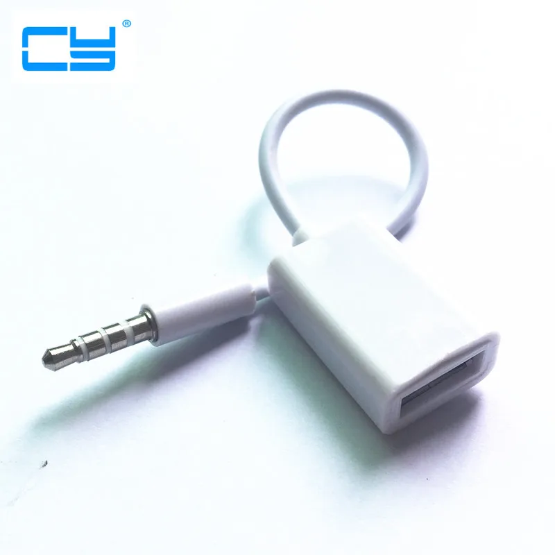 3 5 мм штекер AUX аудио разъем к USB 2 0 гнездо конвертер кабель для автомобиля MP3
