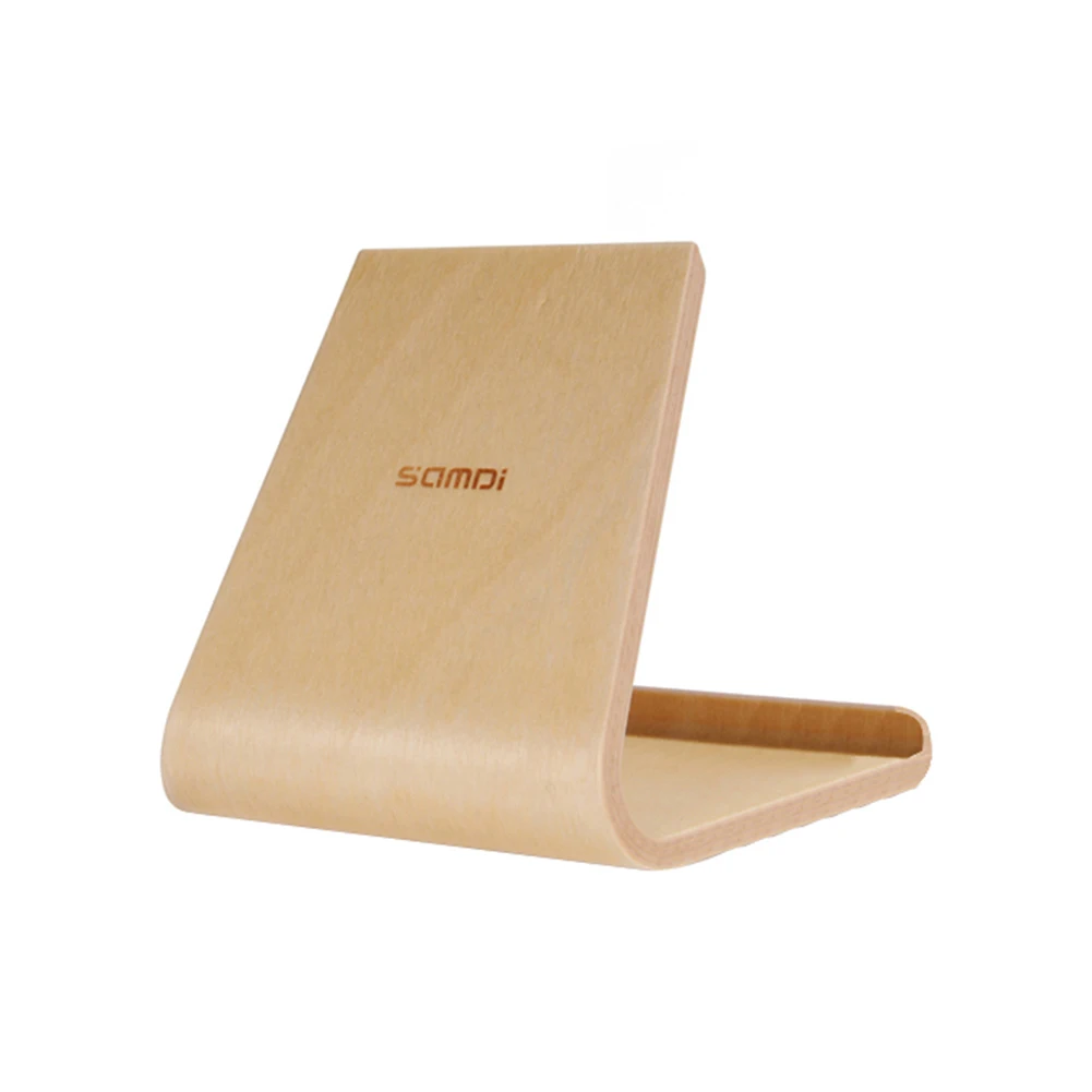 New Arrival Samdi Wood Anti-Slip Universal Phone Tablet Stand Holder for iPhone iPad Samsung
